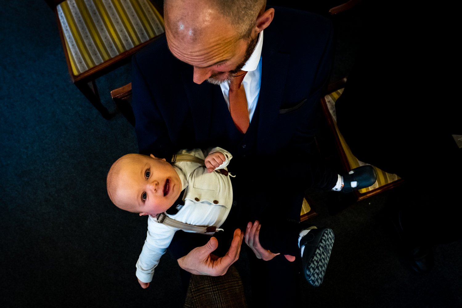 Toddler during the wedding ceremony