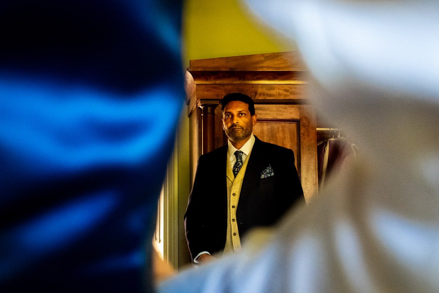 Groom prepares for Grays Court wedding in York